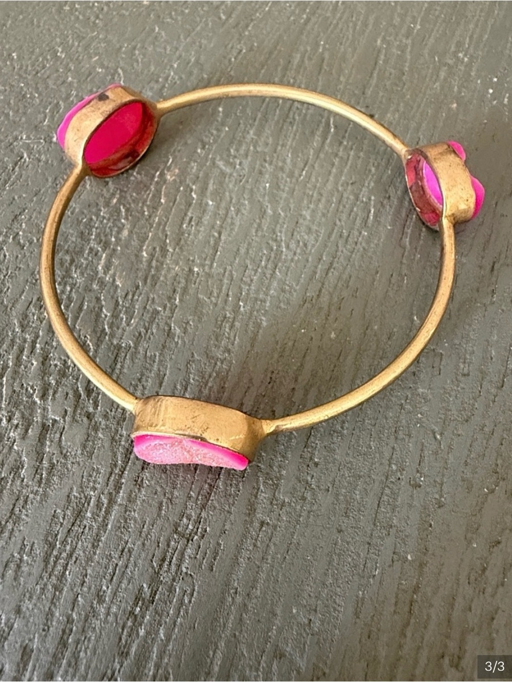 Two pink and gold bracelets - Picture 3 of 3